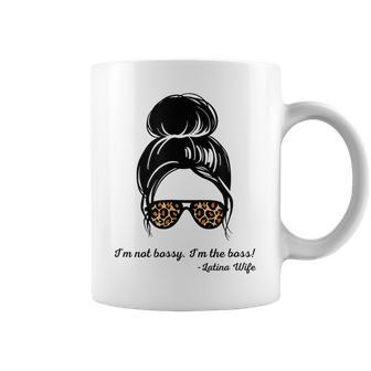 Im Not Bossy Im The Boss Latina Wife Animal Print Funny Gifts For Wife Coffee Mug | Mazezy