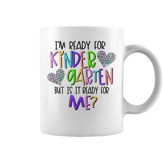 Im Ready For Kindergarten Cute Back To School Girls Hearts Coffee Mug - Thegiftio UK