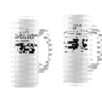 I'm A Simple Woman Wine Camping Dog Paw Cute Coffee Mug - Seseable