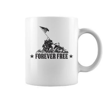 Independence Day Free Forever Iwo Jima Wwii Soldiers Coffee Mug | Mazezy