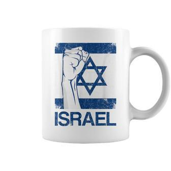 Israeli Flag Vintage Israel Coffee Mug | Mazezy