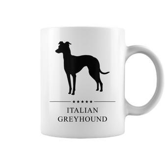 Italian Greyhound Black Silhouette Coffee Mug | Mazezy