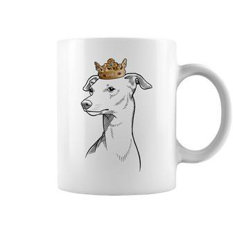 Italian Greyhound Dog Wearing Crown Coffee Mug | Mazezy