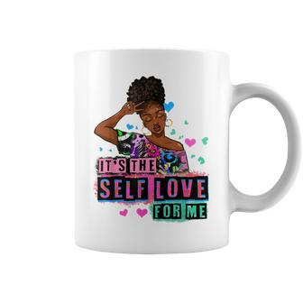 It's The Self Love For Me Afro Woman Leopard Black Girl Coffee Mug - Seseable