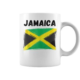 Jamaica Flag Holiday Vintage Grunge Jamaican Flag Coffee Mug - Seseable