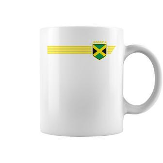 Jamaica Flag Jamaican Vintage Athletic Throwback Souvenir Coffee Mug - Seseable