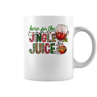 Here For The Jingle Juice Wine Lover Christmas Day Xmas Coffee Mug | Mazezy AU