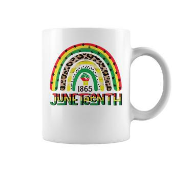 Junenth 1865 Rainbow Fist Junenth Melanin Men Women Coffee Mug | Mazezy