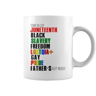 Junenth Black Slavery Freedom Lgbtq Gay Pride Fathers Day Coffee Mug | Mazezy