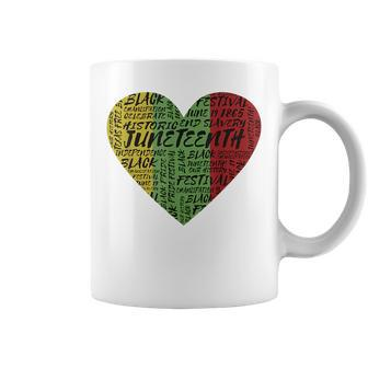 Junenth Heart African American Women Black History Pride Coffee Mug - Thegiftio UK