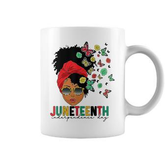 Junenth Is My Independence Day Black Queen And Butterfly Coffee Mug | Mazezy