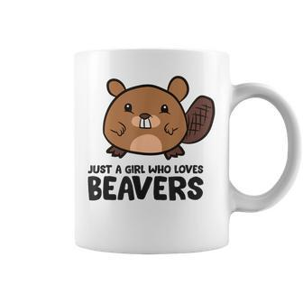 Just A Girl Who Loves Beavers Cute Beaver Coffee Mug | Mazezy