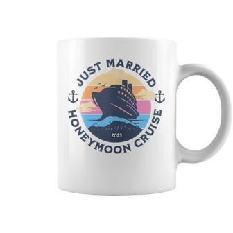 Just Married Honeymoon Cruise 2023 Couple Matching Coffee Mug - Monsterry CA