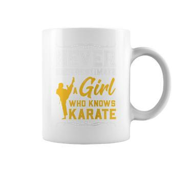 Karate Never Underestimate A Girl Karate Coffee Mug - Monsterry UK
