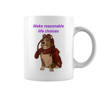 Kawaii Lobster Corgi Meme Make Reasonable Life Choices Coffee Mug | Mazezy