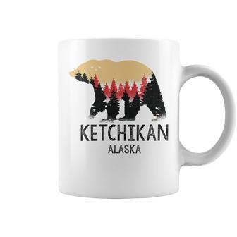 Ketchikan Alaska Vintage Grizzly Bear Nature Souvenir Gift Gifts For Bear Lovers Funny Gifts Coffee Mug | Mazezy
