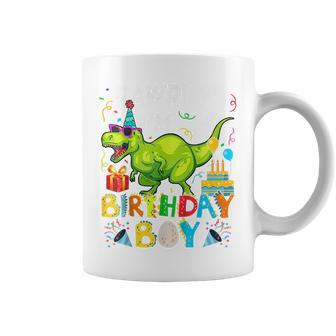 Kids 2 Year Old 2Nd Birthday Boy T Rex Dinosaur For Boy Coffee Mug - Seseable