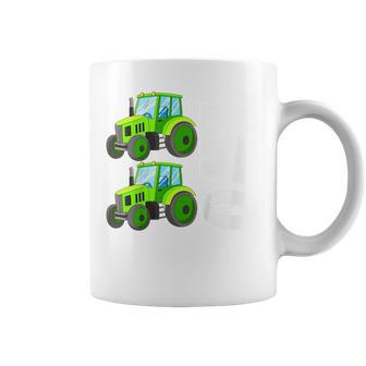Kids 2Nd Birthday Boy Two Tractors Kids Toddler Farming Birthday Coffee Mug | Mazezy