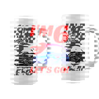 Kids 6 Year Old 6Th Racing Racecar Birthday Party Boys Girls Coffee Mug - Monsterry