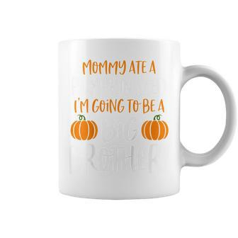 Kids Big Brother Fall Pregnancy Announcement Halloween Halloween Coffee Mug | Mazezy