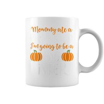 Kids Big Sister Fall Pregnancy Announcement Halloween For Sister Coffee Mug | Mazezy