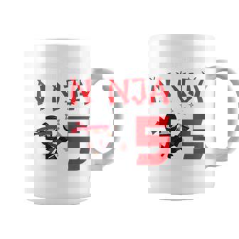 Kids Birthday Ninja Is 5 Year Old | Your Funny Ninja 5Th Birthday Coffee Mug | Mazezy