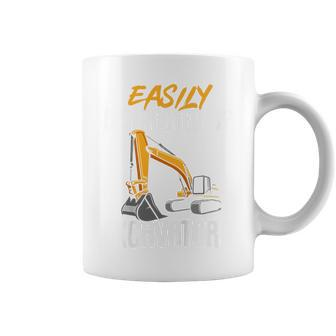 Kids Construction Vehicle Boys Easily Distracted By Excavators Coffee Mug - Monsterry AU