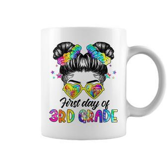 Kids First Day Of 3Rd Grade Messy Hair Bun Girl Back To School 3Rd Grade Funny Gifts Coffee Mug | Mazezy