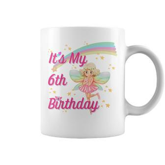 Kids Girls 6Th Birthday Fairy Design Coffee Mug | Mazezy