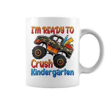 Kids Im Ready To Crush Kindergarten Monster Truck Boys First Day Coffee Mug - Monsterry