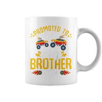 Kids Promoted To Big Brother 2024 Monster Truck Boys Toddlers Funny Gifts For Brothers Coffee Mug | Mazezy
