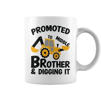Kids Promoted To Middle Brother Baby Gender Celebration Coffee Mug | Mazezy
