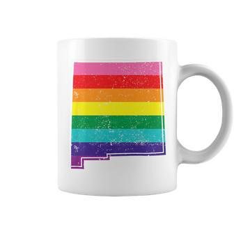 Kids Rainbow New Mexico Gay Pride Flag Coffee Mug | Mazezy