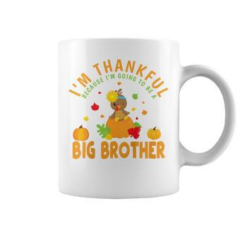 Kids Thanksgiving Baby Announcement Big Brother Coffee Mug | Mazezy