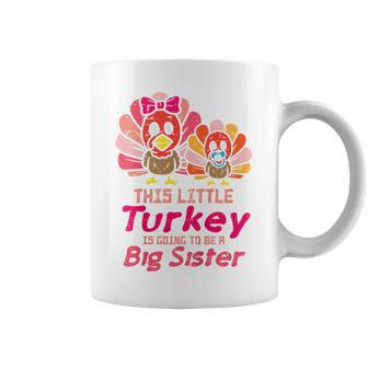 Kids This Little Turkey Will Be Big Sister Pregnancy Thanksgiving Coffee Mug | Mazezy