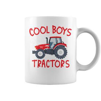 Kids Tractor Boy Young Farmer Cool Boys Drive Tractors Coffee Mug - Monsterry