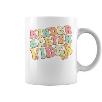Kindergarten Vibes Hello Kindergarten Teacher Kids Retro Coffee Mug | Mazezy