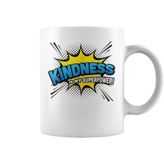 Kindness Is My Superpower Comic Book Style Coffee Mug | Mazezy