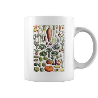 Kitchen Vegetable Identification Reference Chart Botanical Coffee Mug | Mazezy