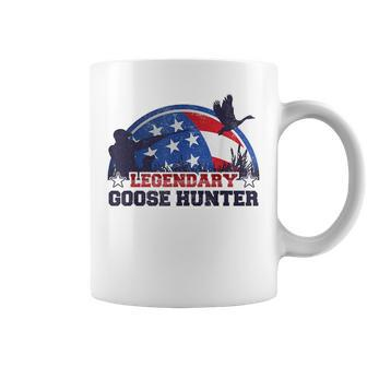 Legendary Goose Hunter American Flag Hunting Coffee Mug | Mazezy CA