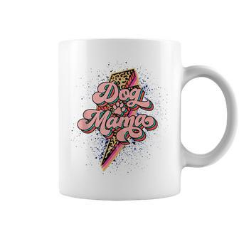 Leopard Dog Paws Lightning Bolt Dog Mama Western Country Mom Gifts For Mom Funny Gifts Coffee Mug | Mazezy