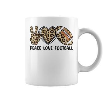 Leopard Peace Love Football N Girls Toddler Coffee Mug - Seseable
