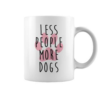Less People More Dogs Funny Dog Gift For Women Coffee Mug - Thegiftio UK