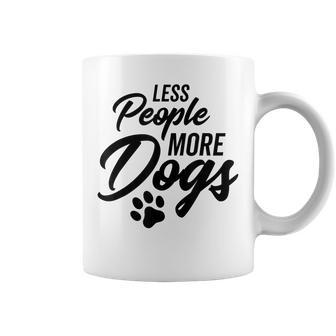 Less People More Dogs Funny Dog Lover Coffee Mug - Thegiftio UK