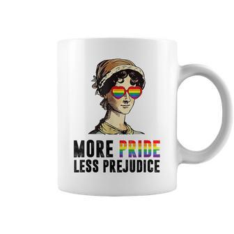Lgbt Gay Proud Ally Pride Month More Pride Less Prejudice Pride Month Funny Designs Funny Gifts Coffee Mug | Mazezy