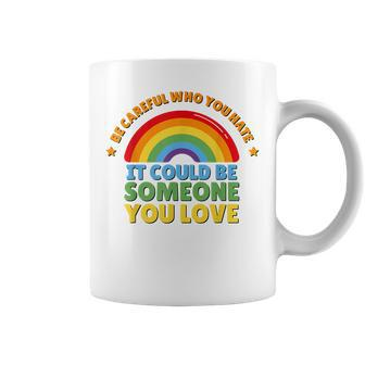 Lgbtq Proud Day Rainbow Gay Pride Spread Love Ally Coffee Mug | Mazezy