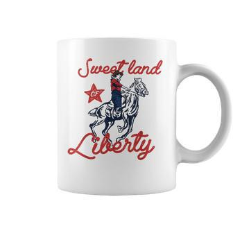 Liberty City Cowboy 4Th Of July Sweet Land Liberty Cowboy Coffee Mug | Mazezy
