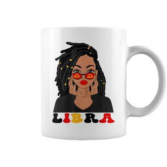 Libra Girl Afro Loc'd Woman Zodiac Signs Birthday Girl Coffee Mug - Thegiftio UK