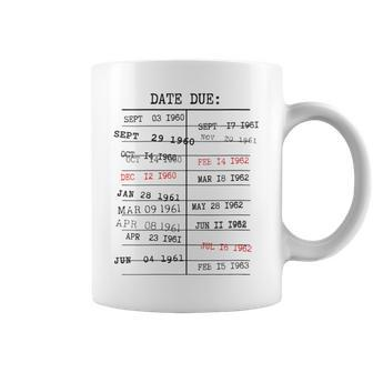 Library Stamp Due Date Librarian Reading Book Lover Bookish Gift For Womens Coffee Mug | Mazezy