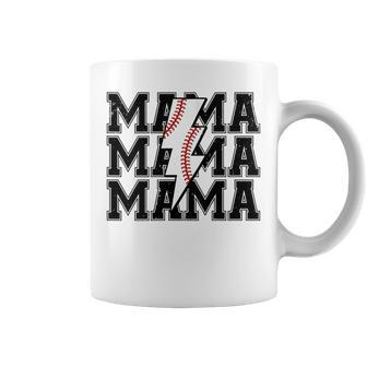 Lightning Bolt Mama Softball Baseball Sport Mom Mother's Day Coffee Mug